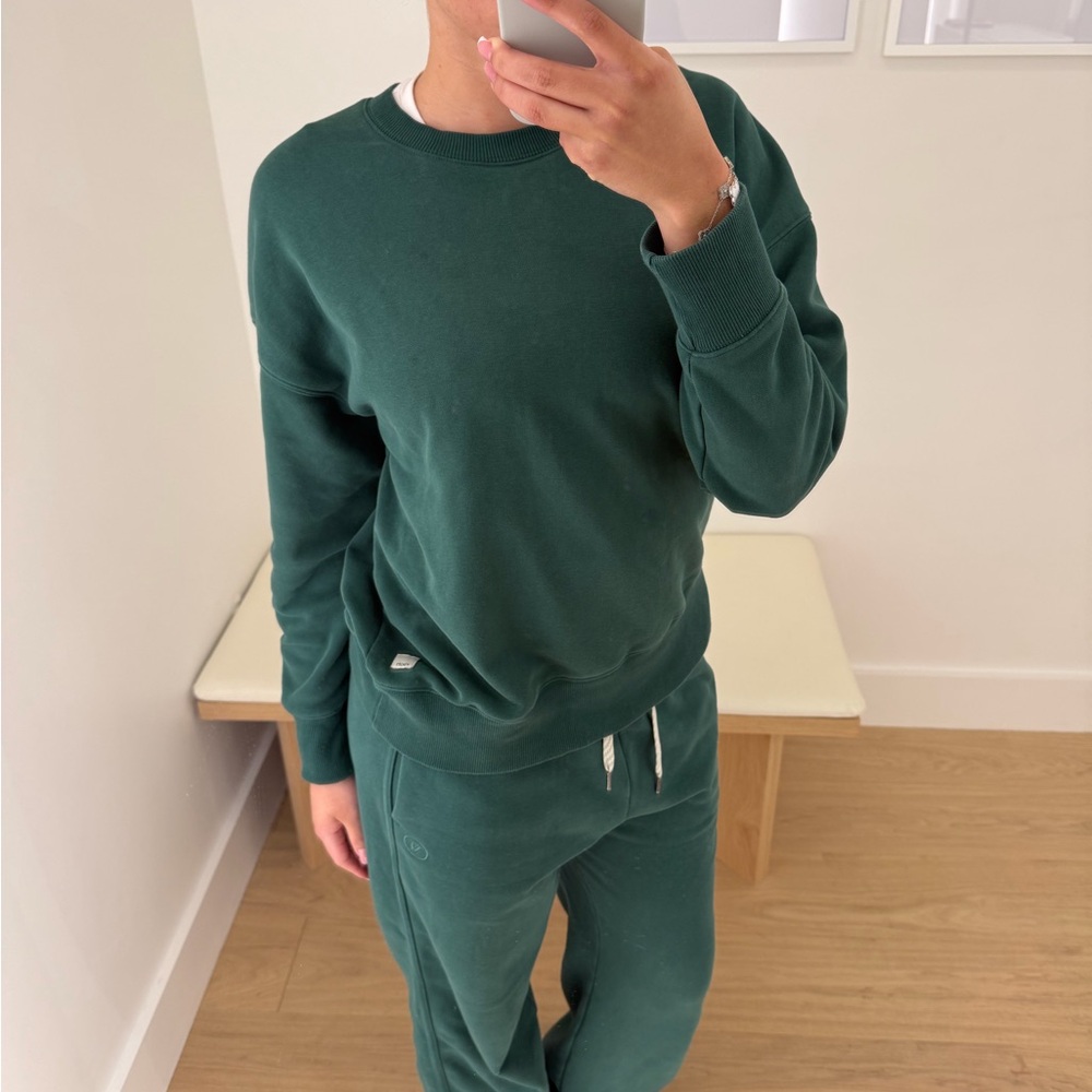 Vuori Sedona Crew neck and sweat pant Sweatset Viridian Green